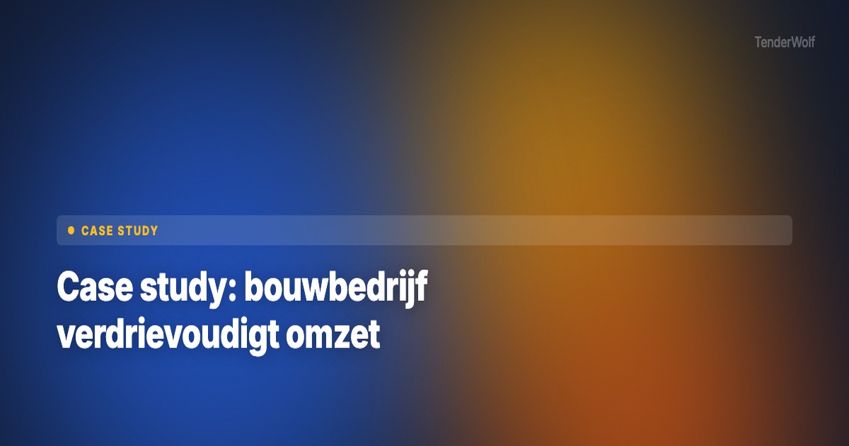 Bouwbedrijf aan het werk op een overheidsopdracht