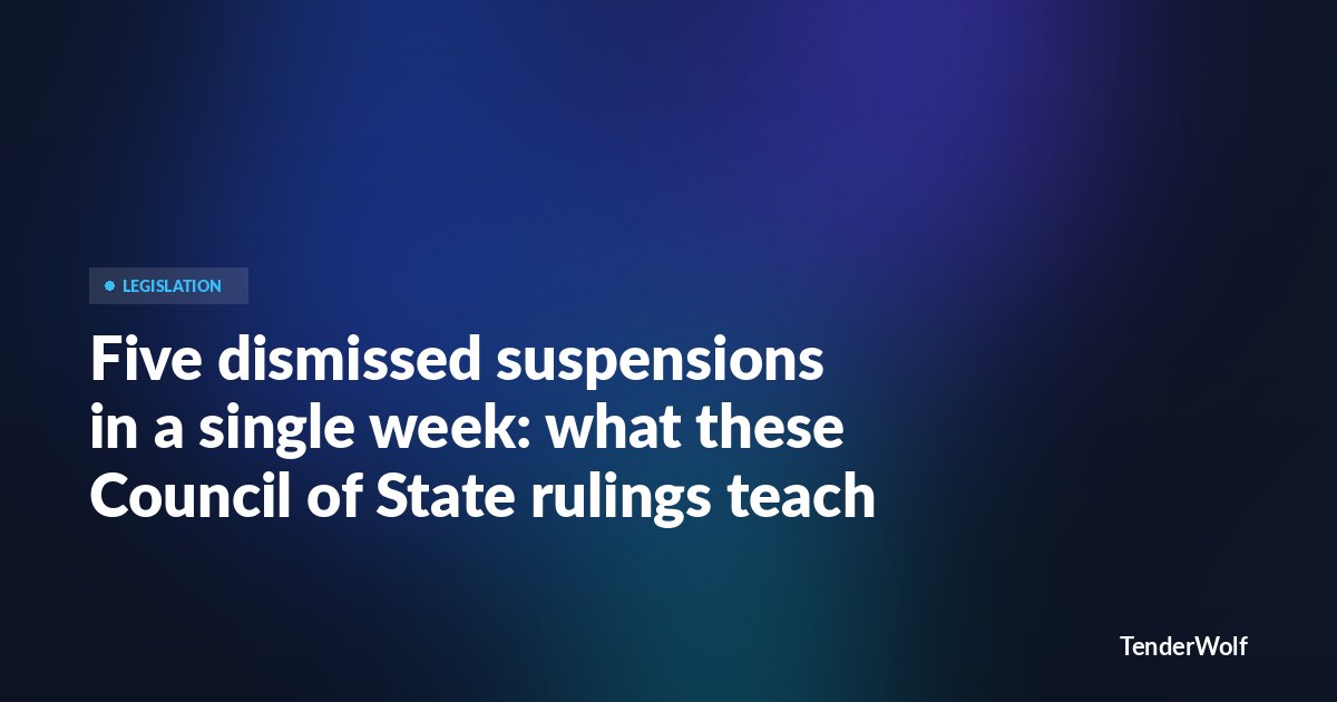 Five Council of State rulings summer 2024 — lessons for bid managers