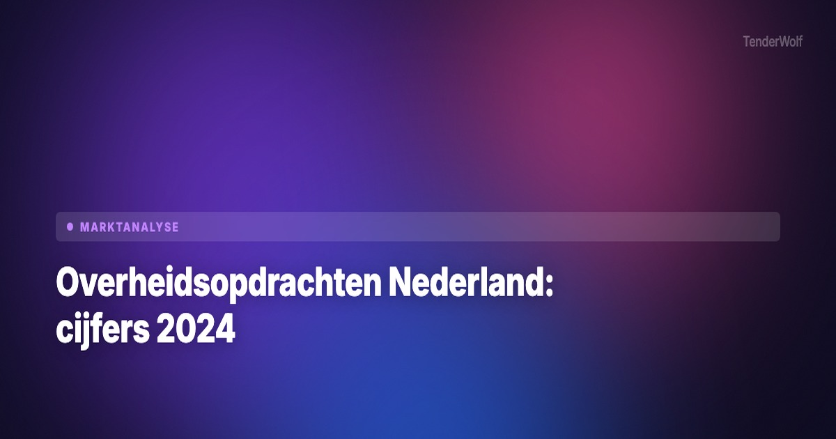 Marktanalyse overheidsopdrachten Nederland 2024