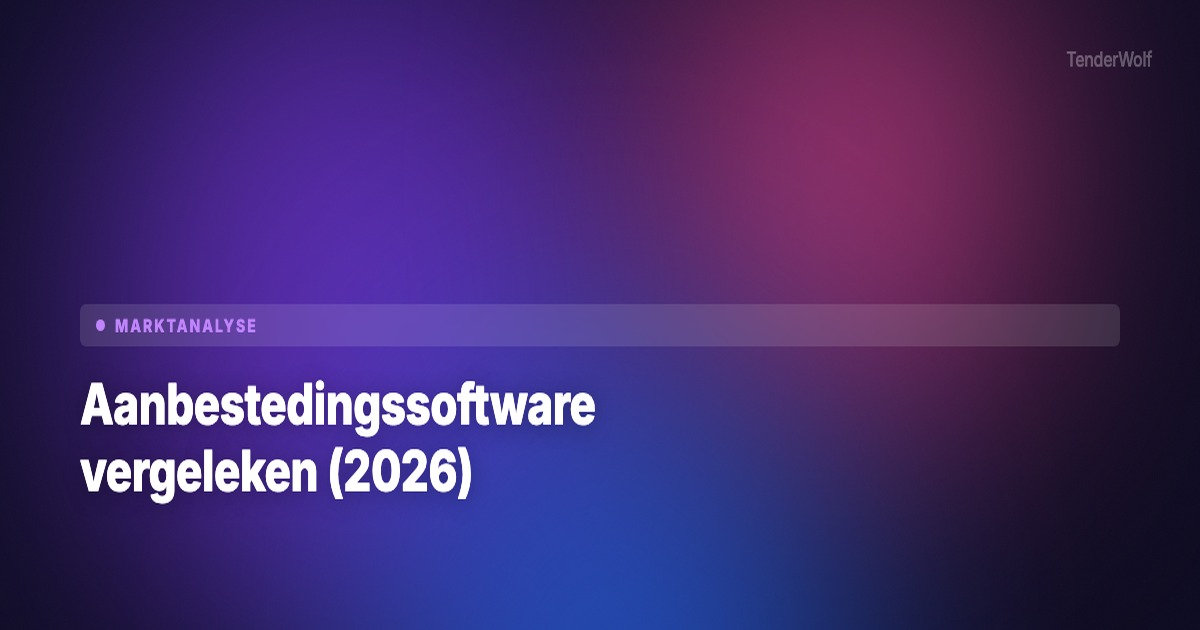 Vergelijking van aanbestedingssoftware in België en Europa